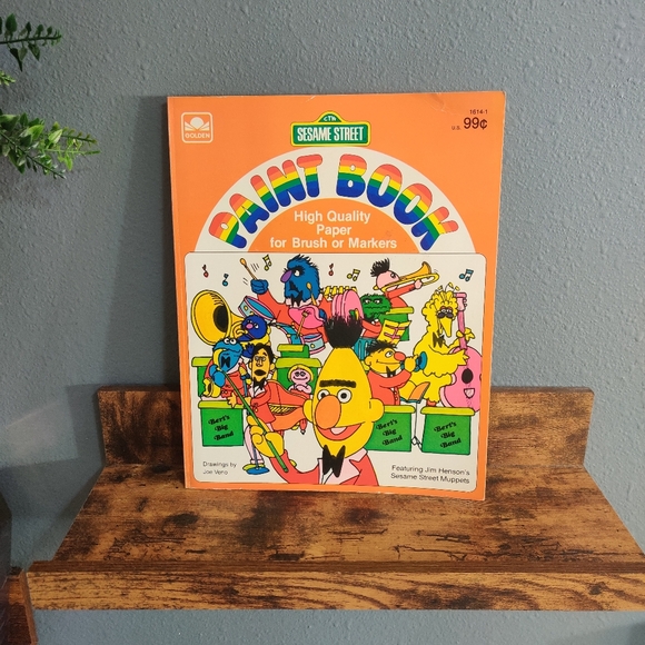 Sesame Street Toys Sesame Street Vintage Coloring Book Paint Marker